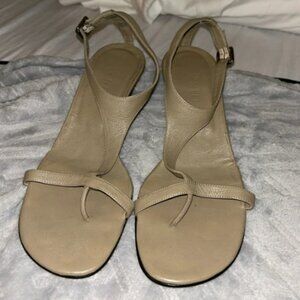 Khaki kitten heels